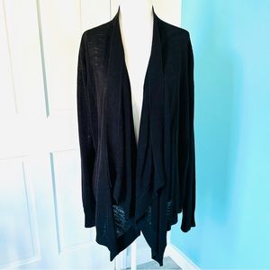 Theory Draped Open Front  Flamme Linen Blend Cardigan (size S)